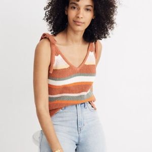 Striped Grandfield Tie-Strap Sweater Tank